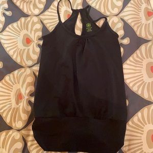 Black Athletic-Yoga Top With built in Bra!